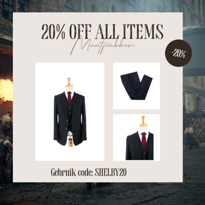 Maatpak Voor Heren | 3-delig Pak | Zwart | Kamgaren Wol | Lichtgewicht & Ademend | Peaky Blinders