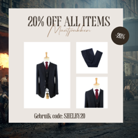 Maatpak Voor Heren | 3-delig Pak | Zwart | Kamgaren Wol | Lichtgewicht & Ademend | Peaky Blinders