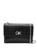 Calvin Klein sac porté épaule en cuir artificiel à logo embossé - Noir