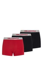 Karl Lagerfeld metallic-logo boxers (pack of three) - Noir