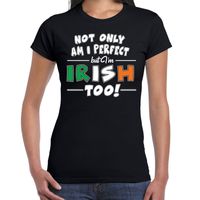 St. Patricksday / I am Irish too feest shirt / outfit zwart voor dames 2XL  - - thumbnail