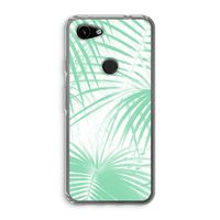 Palmbladeren: Google Pixel 3a Transparant Hoesje Palmbladeren: Google Pixel 3a Transparant Hoesje