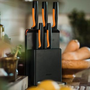 Fiskars Functional Form Kunststof messenblok met 5 messen mes