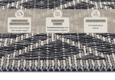 Hanse Home - Clyde In- and Outdoor Carpet Eru Grey Beige - 76x150 cm
