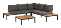 WOOOD Loungeset 'La Vida' Teakhout, kleur Zwart