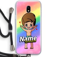 Chibi Maker man: Samsung Galaxy J3 (2017) Transparant Hoesje met koord