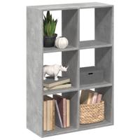 Kamerscherm / boekenkast 69,5x29x103,5 cm hout betongrijs