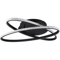 LED Plafondlamp 27W - Natuurlijk Wit 4000K - Dimbaar Rond - Mat Zwart Metaal