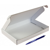 Brievenbusdoos A5 met klep 220x155x28mm wit per stuk