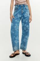 spijkerbroek bloemen - BLUE - 42