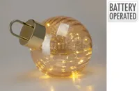 Kerstbal Glas 20 LED Amber Ø20cm