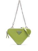 Prada mini sac à plaque logo - Vert