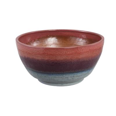 Elana Paarse Ronde Keramische Kom Ombre Patroon L