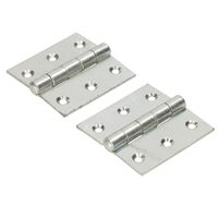 2x stuks scharnier / bouwscharnier / meubelscharnieren ijzer verzink met rechte hoeken 6 x 6 x 0.2 c