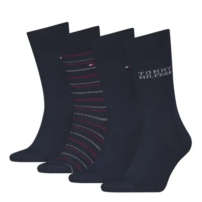 Tommy Hilfiger 4-paar sokken - Heren - Giftbox - Multipack heren sokken - Cadeauverpakking