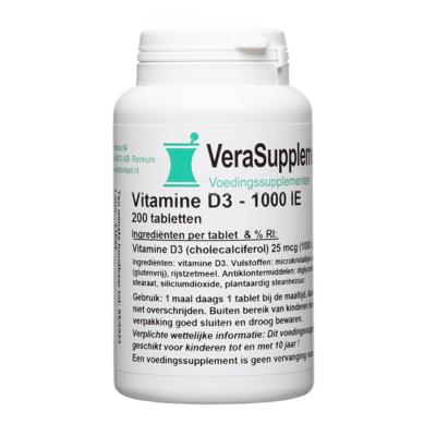 VeraSupplements Vitamine D3 25mcg VeraSupplements Vitamine D3 25mcg