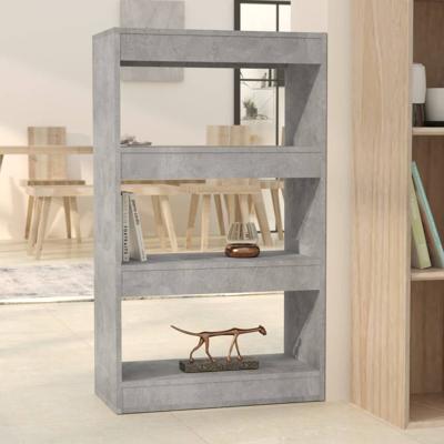 Boekenkast/kamerscherm 60x30x103 cm bewerkt hout betongrijs