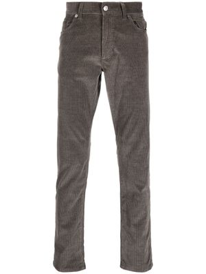 Zegna pantalon Cashco Roccia en velours côtelé - Marron