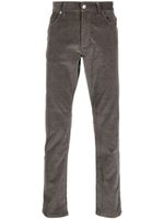 Zegna pantalon Cashco Roccia en velours côtelé - Marron