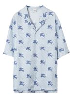 Burberry chemise de pyjama à motif monogrammé - Bleu