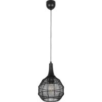 LED Hanglamp - Hangverlichting - Trion Sorana - E27 Fitting - 1-lichts - Rond - Bol - Mat Zwart - Metaal