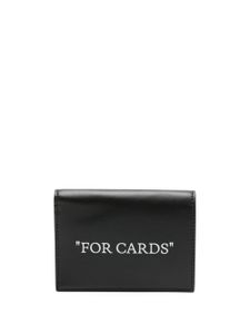 Off-White "portefeuille pliant ""For Cards""" - Noir