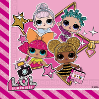 L.O.L Surprise Glitterati Metallic Servetten (20st) - thumbnail