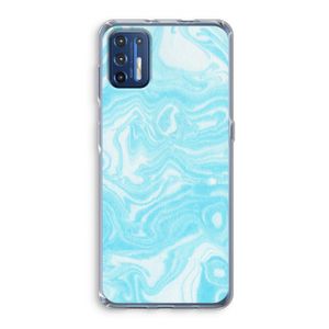 Waterverf blauw: Motorola Moto G9 Plus Transparant Hoesje