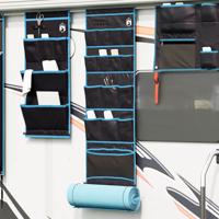 VidaXL Opslagzak met opslag zwart en blauw 125 x 48 cm oxford