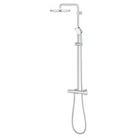 GROHE Tempesta Cosmopolitan Regendoucheset opbouw - hoofddouche 25cm - handdouche rond - thermostatisch - chroom 26670000 - thumbnail