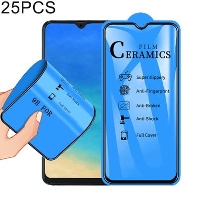 25 stuks 2.5 D volledige lijm volledige cover keramiek film voor Galaxy A40