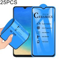 25 stuks 2.5 D volledige lijm volledige cover keramiek film voor Galaxy A40