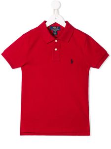 POLO RALPH LAUREN KIDS polo à logo poitrine brodé - Rouge