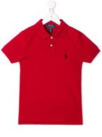 POLO RALPH LAUREN KIDS polo à logo poitrine brodé - Rouge