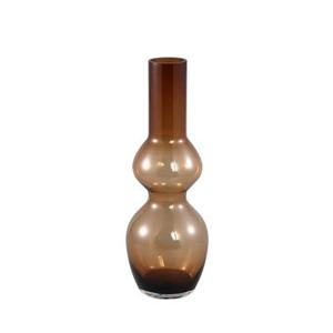 PTMD Joly Brown glass vase long bulb shape S