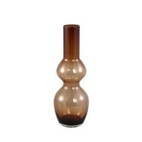 PTMD Joly Brown glass vase long bulb shape S