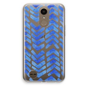 Blauwe pijlen: LG K10 (2017) Transparant Hoesje