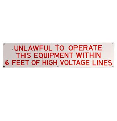 High Voltage Lines Origineel Amerikaans Straatbord - 92 x 20cm