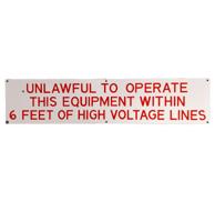 High Voltage Lines Origineel Amerikaans Straatbord - 92 x 20cm