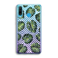Geometrische jungle: Huawei P30 Lite Transparant Hoesje