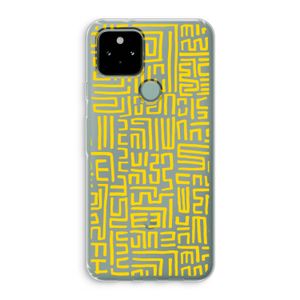 Majorelle Blue Print: Google Pixel 5 Transparant Hoesje
