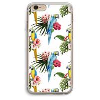 Kleurrijke papegaaien: iPhone 6 Plus / 6S Plus Transparant Hoesje