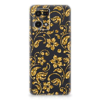 OPPO Reno7 4G | TPU Case | Gouden Bloemen