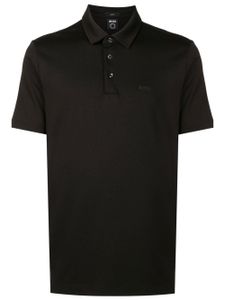 BOSS polo à logo imprimé - Noir