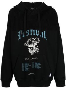 FIVE CM hoodie à imprimé graphique - Noir