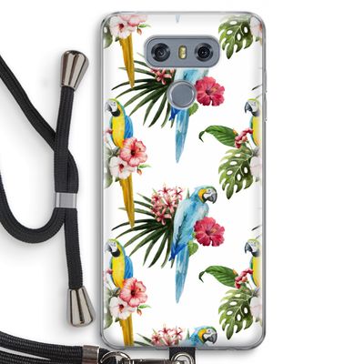 Kleurrijke papegaaien: LG G6 Transparant Hoesje met koord