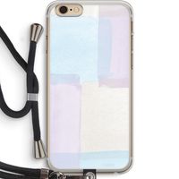 Square pastel: iPhone 6 PLUS / 6S PLUS Transparant Hoesje met koord