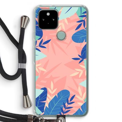 Tropisch: Pixel 5 Transparant Hoesje met koord