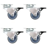 VidaXL Zwenkwielen dubbel met dubbele remmen 4 st 50 mm VidaXL Zwenkwielen dubbel met dubbele remmen 4 st 50 mm