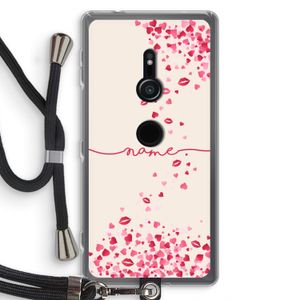 Hartjes en kusjes: Sony Xperia XZ2 Transparant Hoesje met koord